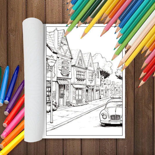 🖌️✨ Retro Livre de Coloriage,, 30 Motifs Anti-Stress