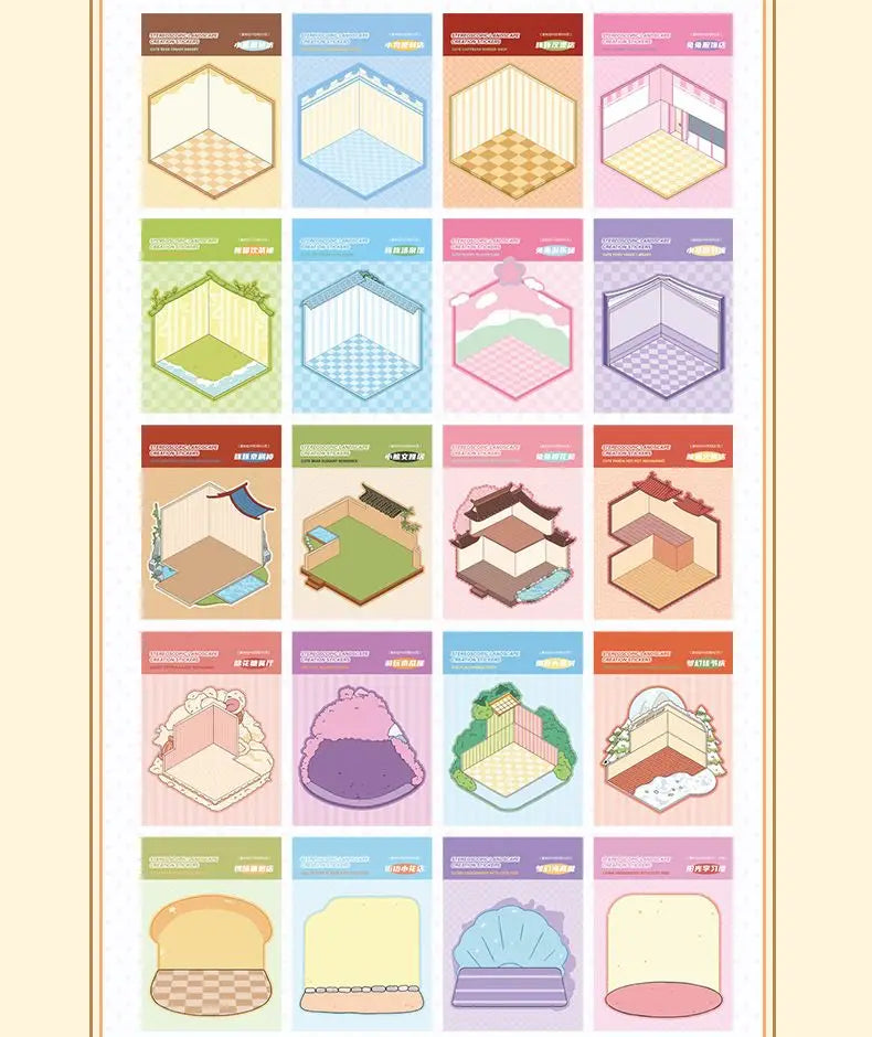 🏞️✨ 20 Stickers 3D – Album de Paysages Cartoon DIY