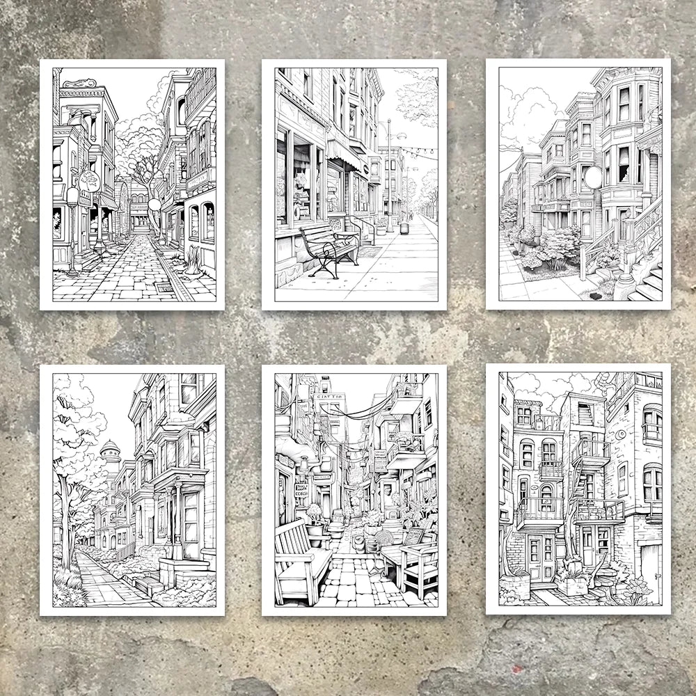 🖌️✨ Retro Livre de Coloriage,, 30 Motifs Anti-Stress